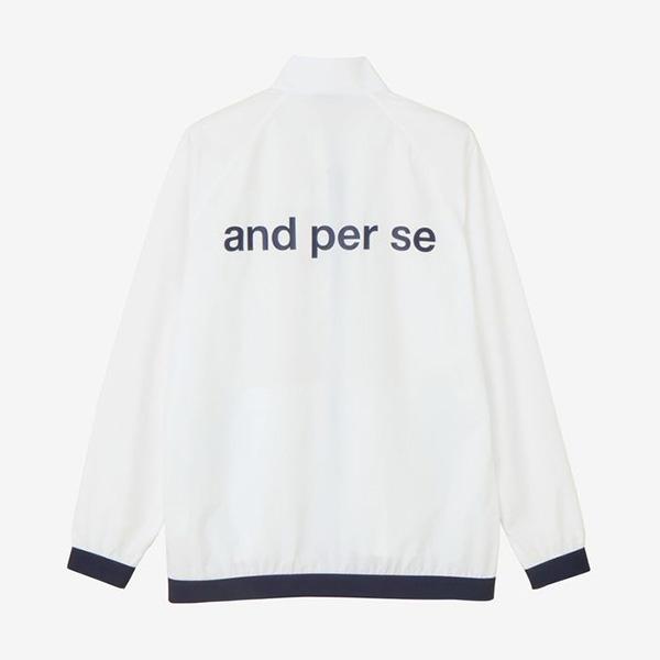 and per se アンパスィ ジップアップジャケット 白 Ｍ and per se アンパスィ ジップアップジャケット 白 M
