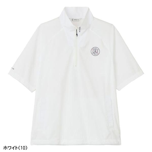 and per se（アンパスィ） 半袖 ハーフジッププルオーバー ブルゾン