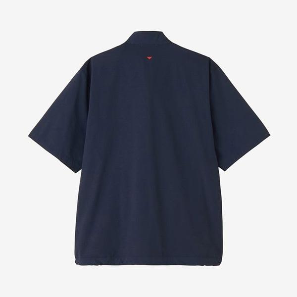 and per se（アンパスィ） 半袖 パンチングハーフジップブルゾン