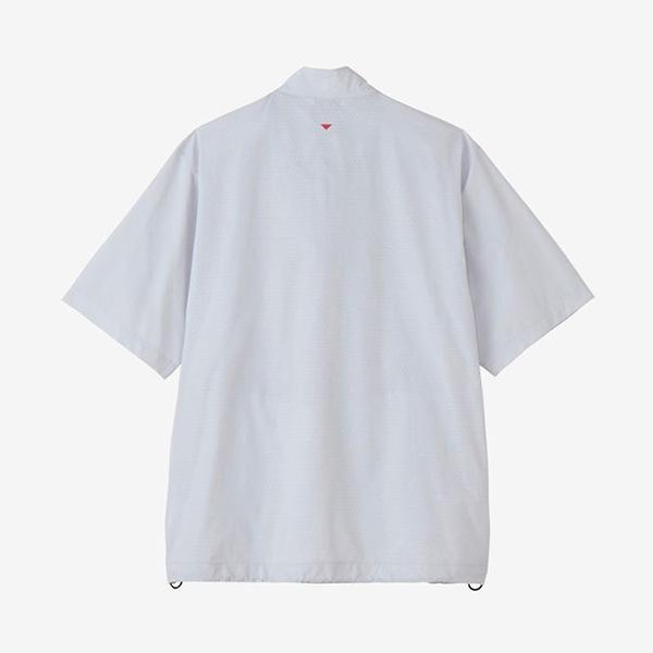 and per se（アンパスィ） 半袖 パンチングハーフジップブルゾン