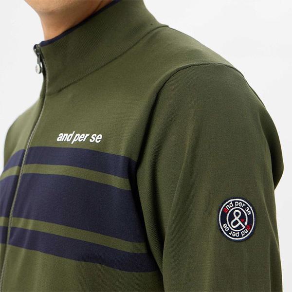 and per se（アンパスィ） 長袖 フルジップブルゾン アクティブニット