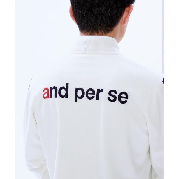 and per se アンパスィ 長袖 ハーフジップ セーター 防風ニット