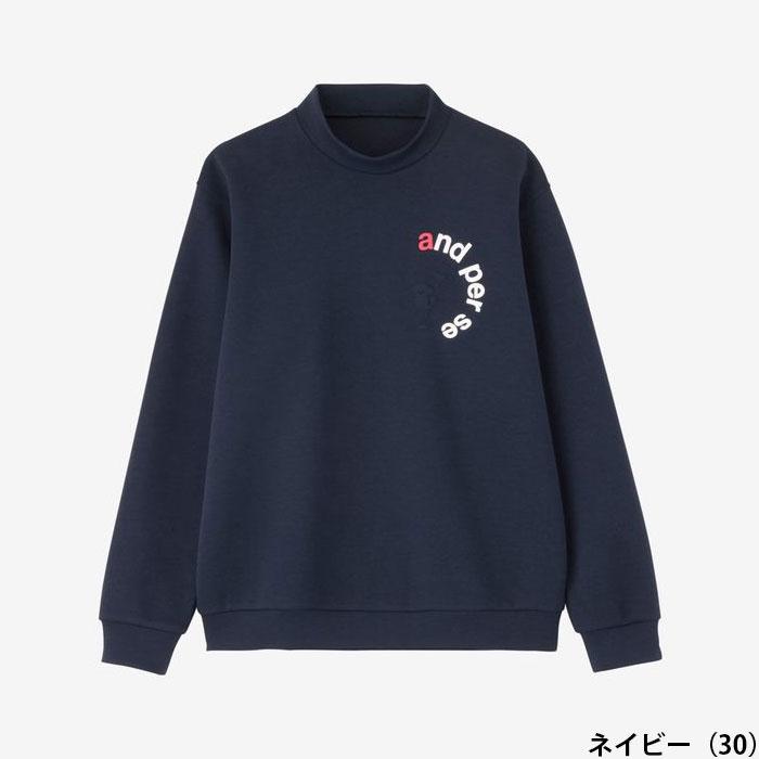 and per se（アンパスィ） 長袖 ハイネック プルオーバー ショット