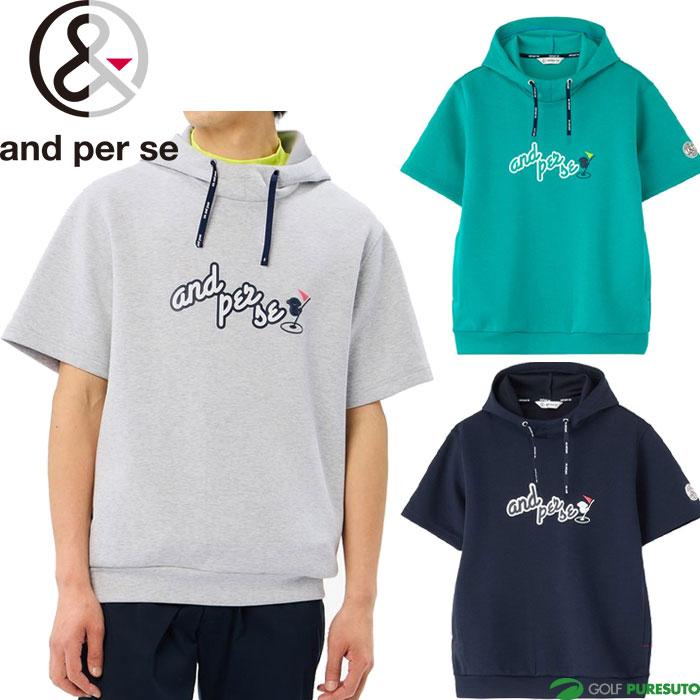 and per se（アンパスィ） 半袖 ハイネック プルオーバー ショット
