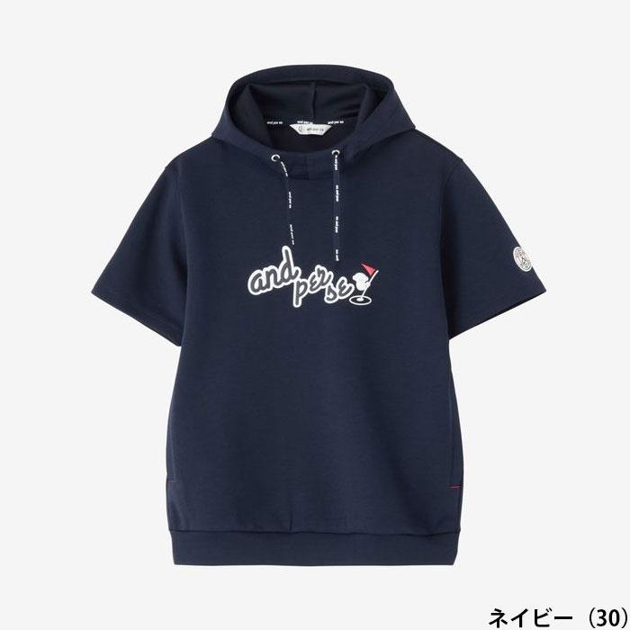and per se（アンパスィ） 半袖 ハイネック プルオーバー ショット