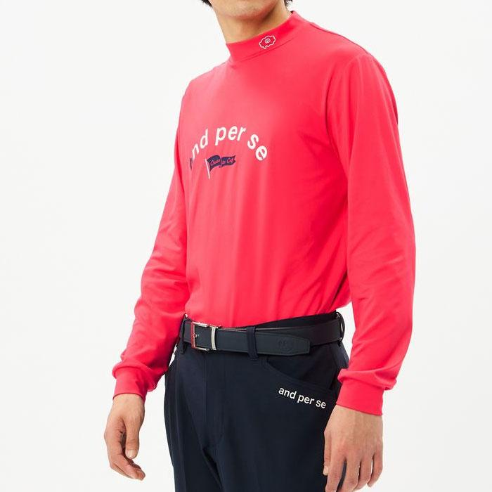 and per se（アンパスィ） 長袖 モックネック シャツ ショット