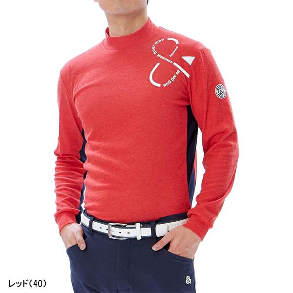 and per se（アンパスィ） 長袖 ハイネックシャツ ウールmixメリノ