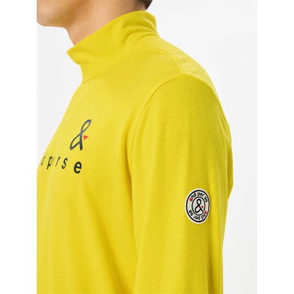 and per se アンパスィ　モックネック　半袖シャツ　ロゴ　メンズ　L and per se（アンパスィ） ゴルフウェア 半袖シャツ 春 夏 リファイン