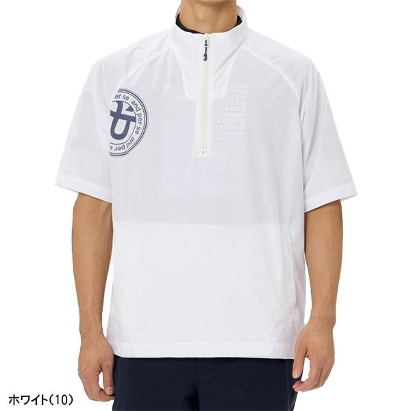 and per se ハーフジップシャツ Mサイズ and per se（アンパスィ） 半袖 ハーフジップシャツ マルチウェザー