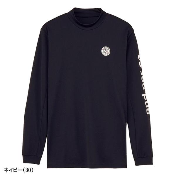 アンパスィ　モックネック　Ｌ and per se アンパスィ 長袖 モックネックシャツ メンズ ゴルフ