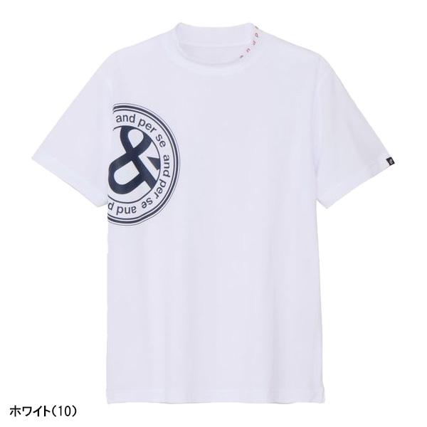 and per se（アンパスィ） 半袖 モックネックシャツ SWING DRY