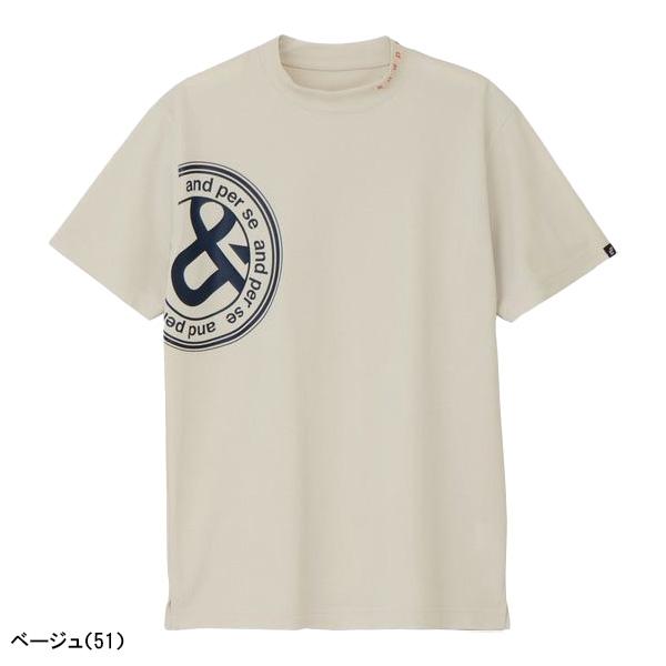 and per se（アンパスィ） 半袖 モックネックシャツ SWING DRY