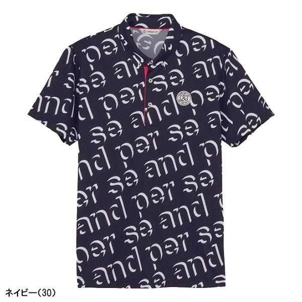 and per se（アンパスィ） 半袖 ポロシャツ ボタンダウンシャツ