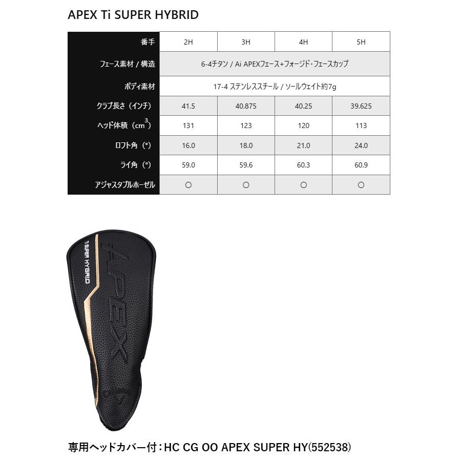 【カスタムオーダー】キャロウェイ APEX Ti SUPER HYBRID ユーティリティー VENTUS HB BLUE カーボンシャフト 2025年モデル【■CCO■】_4