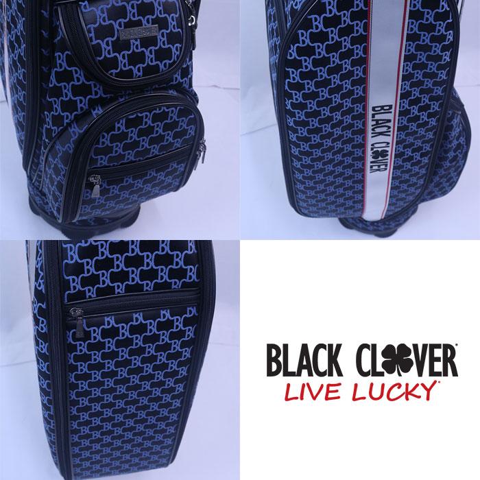 在庫処分 BLACK CLOVER ジャガード 9.0型 キャディバッグ カートタイプ BA5PNC22 メンズ レディース ユニセックス お洒落