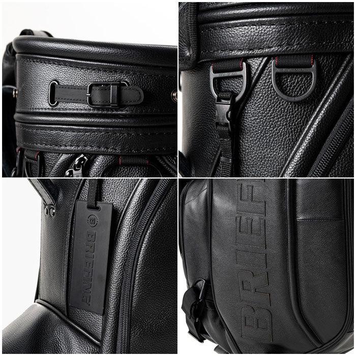 早い者勝ち訳あり！ ブリーフィング ゴルフ 9.5型 キャディバッグ CR-11 レザーシリーズ 最上級ライン カートタイプ BRG221D07 【DGJ2719001015】(97900円)