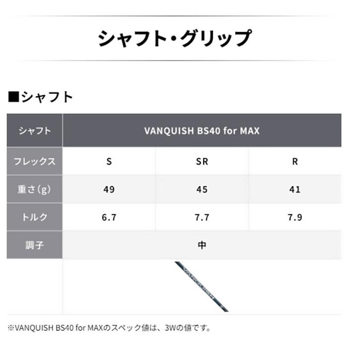 ブリヂストンゴルフ B3MAX フェアウェイウッド VANQUISH BS40 シャフト カーボンシャフト 2024年モデル BRIDGESTONE GOLF【■B■】の画像