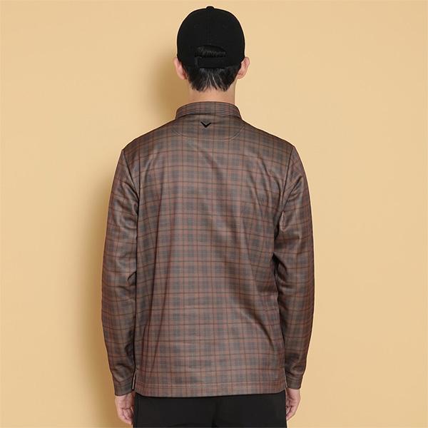 Callaway（キャロウェイ） ゴルフ 長袖 ポロシャツ チェックプリント裏