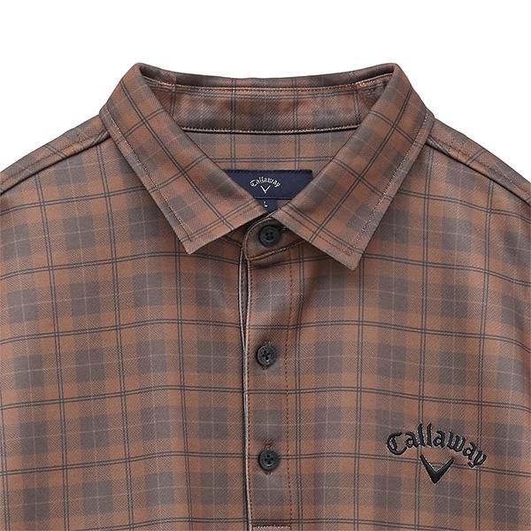Callaway（キャロウェイ） ゴルフ 長袖 ポロシャツ チェックプリント裏