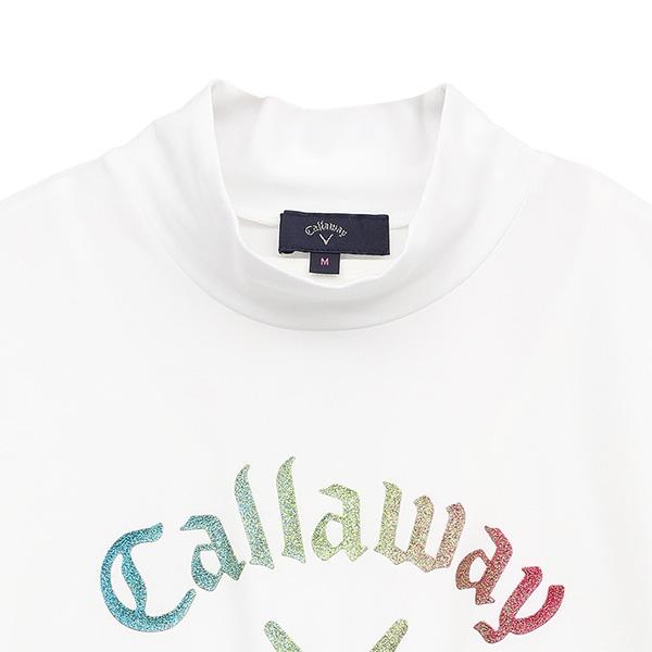 美品！　CALLAWAY イラストフラワー　モックネック　セットアップ　S Callaway（キャロウェイ） レディース ノースリーブセット 長袖 モック
