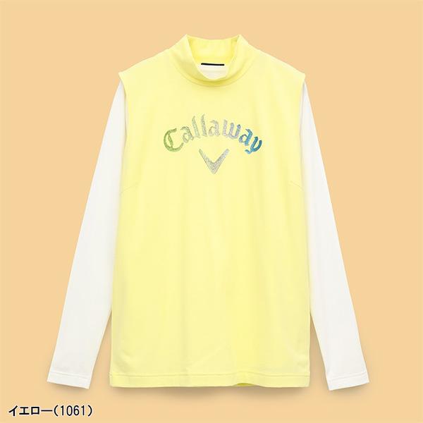 Callaway レディース ゴルフウェア セットアップノースリーブ イエロー Callaway（キャロウェイ） レディース ノースリーブセット 長袖 モック