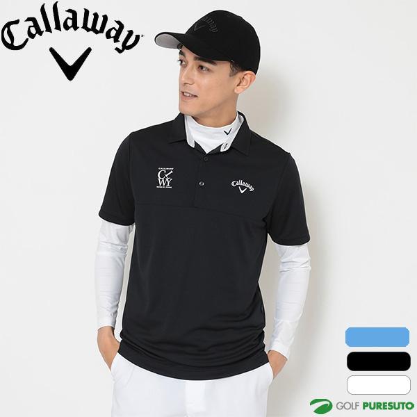極美 callaway 袖プリント 長袖 ポロシャツ キャロウェイ Callaway（キャロウェイ） 半袖 ポロシャツ 長袖 インナーシャツ付き