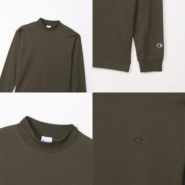 カッコン隊長 Champion（チャンピオン） 長袖 モックネックシャツ ロングスリーブT