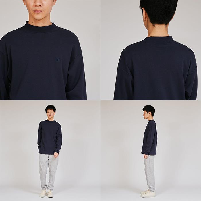 Champion（チャンピオン） 長袖 モックネックシャツ ロングスリーブT