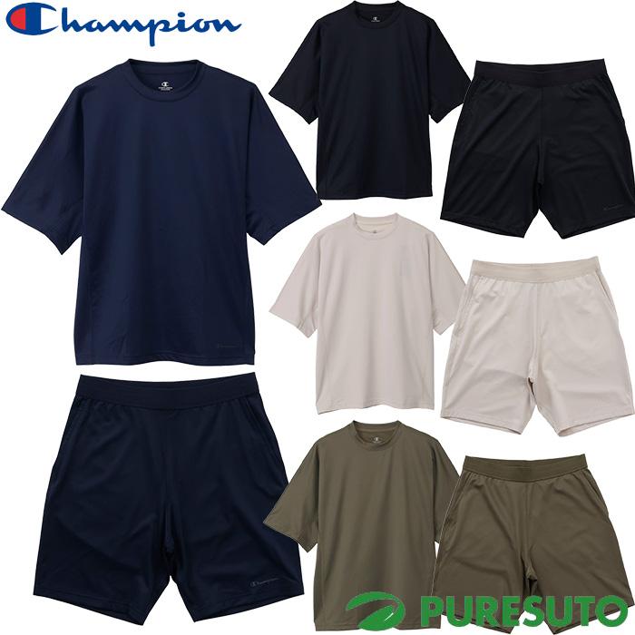 上下セット Champion チャンピオン リカバリーウェア ショートスリーブTシャツ ショーツ C3-CS390 C3-CS590 半袖 メンズ Champion（チャンピオン） セットアップ 上下セット リカバリーウェア