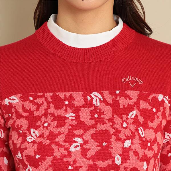 Callaway レディース キャロウェイ 長袖 クルーネックニット セーター