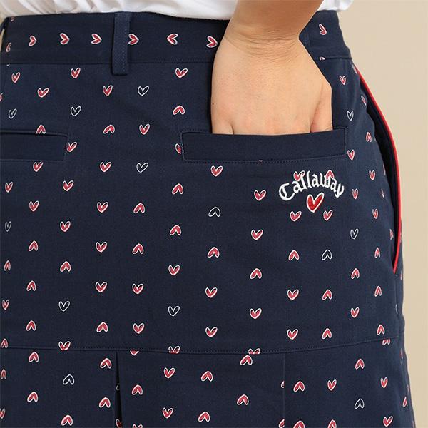 サイズ：LL CALLAWAY キャロウェイ  バック刺繍 ストレッチスカート 総柄 ネイビー系 [240101442070] ゴルフウェア レディース ストスト サイズ：LL CALLAWAY キャロウェイ バック刺繍 ストレッチ