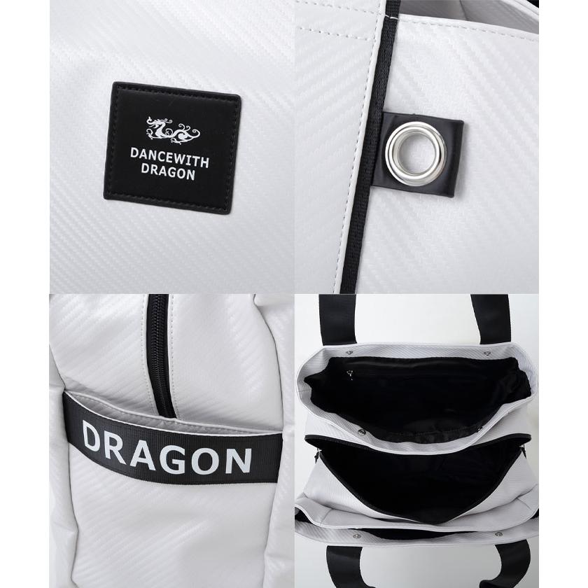 【新品】ダンスウィズドラゴン D3-320010 カーボンレザートートバッグ 黒 Dance With Dragon ダンスウィズドラゴン カーボンレザートート