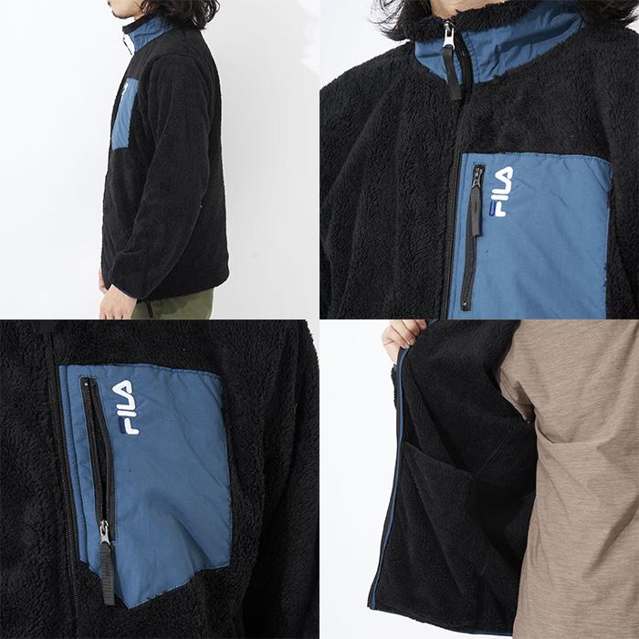 FILA（フィラ） 長袖 フルジップ ジャケット 防風フリーススタンド