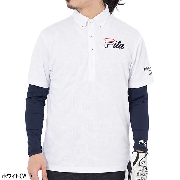 FILA半袖ポロシャツ＋長袖インナーシャツセット FILA 在庫処分 フィラ ゴルフ 半袖 ポロシャツ + 長袖 インナー