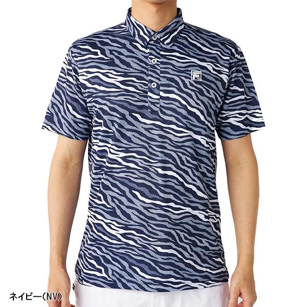FILA GOLF 半袖ポロシャツ 迷彩柄 ネイビー L FILA GOLF フィラ ゴルフ 半袖 ポロシャツ メンズ 744-678Y トップス