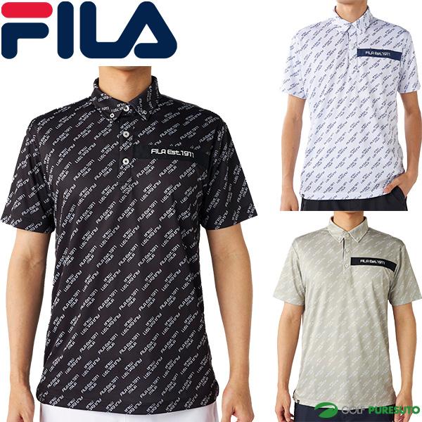 FILA GOLF フィラ ゴルフ 半袖 ポロシャツ 総柄 メンズ 744-680Y