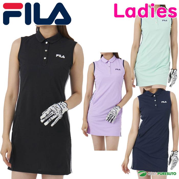 FILA（フィラ） 在庫処分 レディース ゴルフ ノースリーブ ワンピース