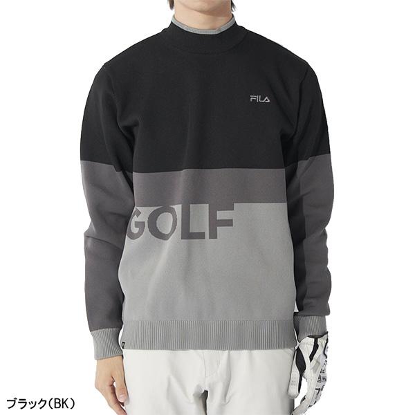 FILA GOLF フィラ ゴルフ 長袖 ハイネックセーター 軽量ニット メンズ
