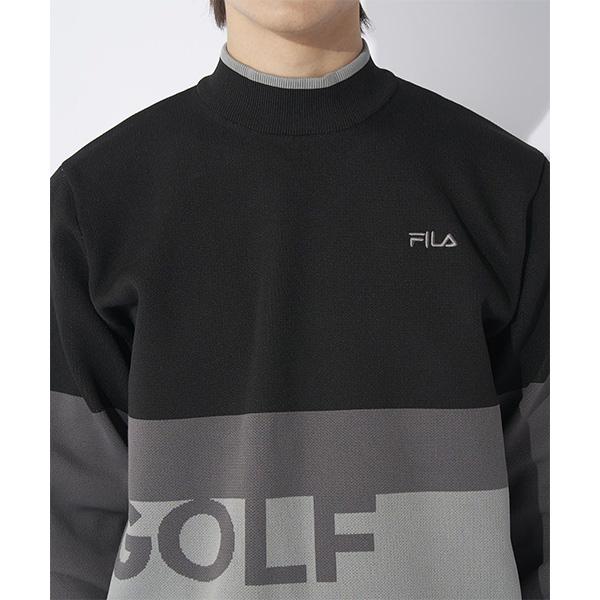 FILA GOLF フィラ ゴルフ 長袖 ハイネックセーター 軽量ニット メンズ