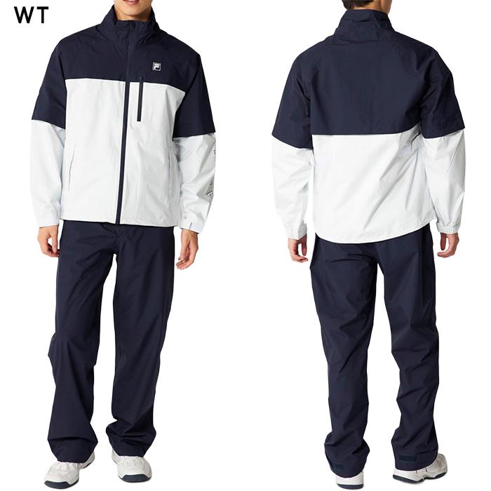 新品Mサイズ　フィラゴルフメンズレイン撥水高級レインパンツ　カッパ　雨具 FILA GOLF フィラ ゴルフ レインウェア 上下セット 746-990 2026年