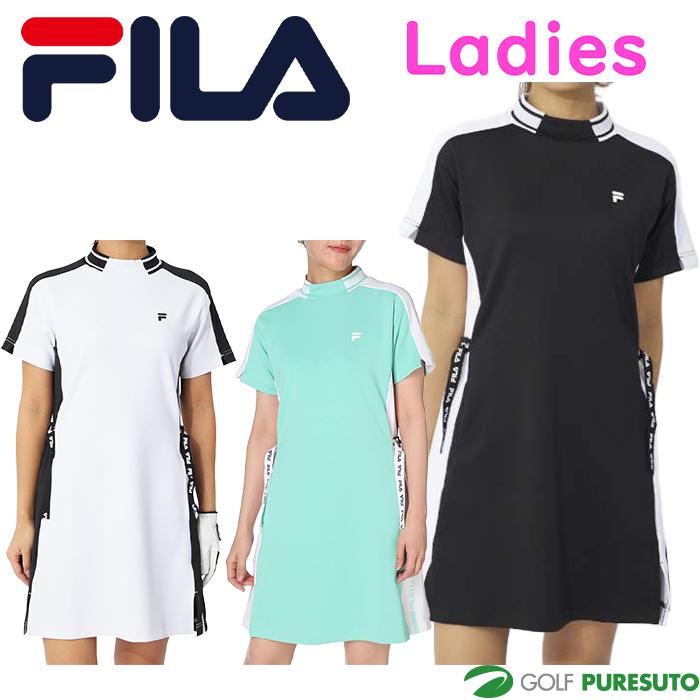 FILA GOLF レディース フィラ ゴルフ 半袖 モックネック ワンピース