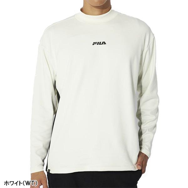 FILA GOLF タイポプリントモックネック長袖シャツ ff4 FILA GOLF フィラゴルフ SPORTS MIX RELAX LINE バックプリント モック