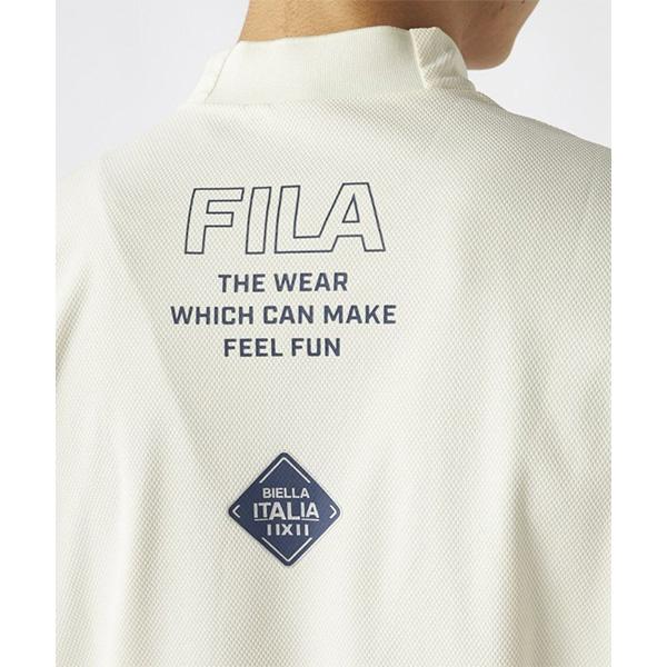FILA GOLF フィラ ゴルフ 長袖 モックネックシャツ バックプリント