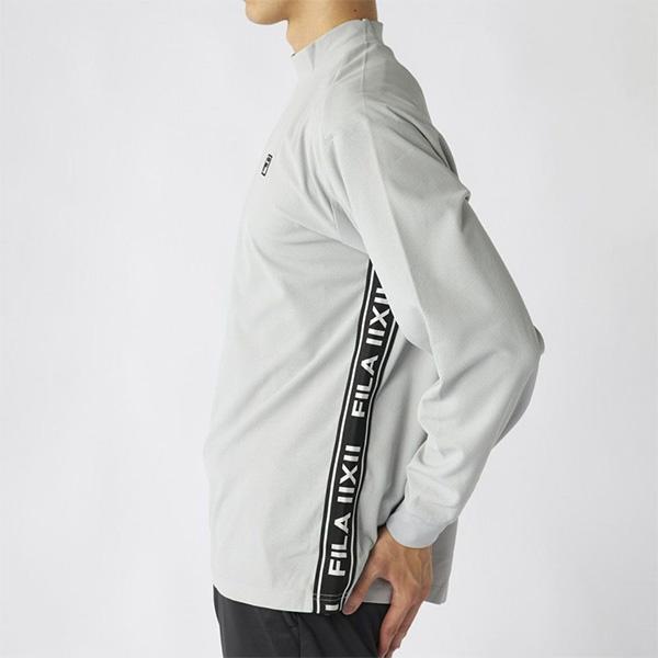 FILA GOLF フィラ ゴルフ 長袖 モックネックシャツ バックプリント