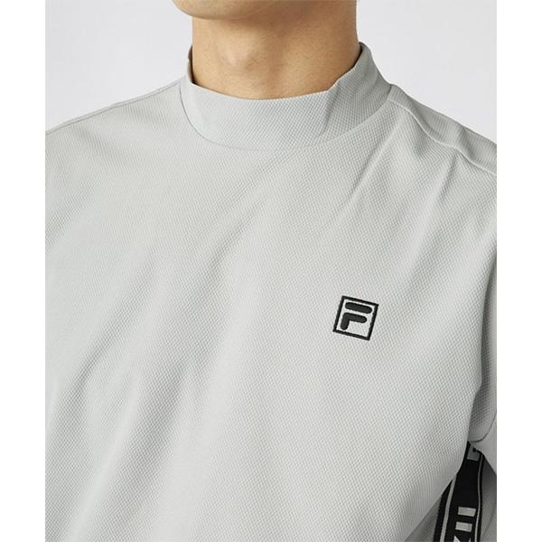 FILA GOLF フィラ ゴルフ 長袖 モックネックシャツ バックプリント
