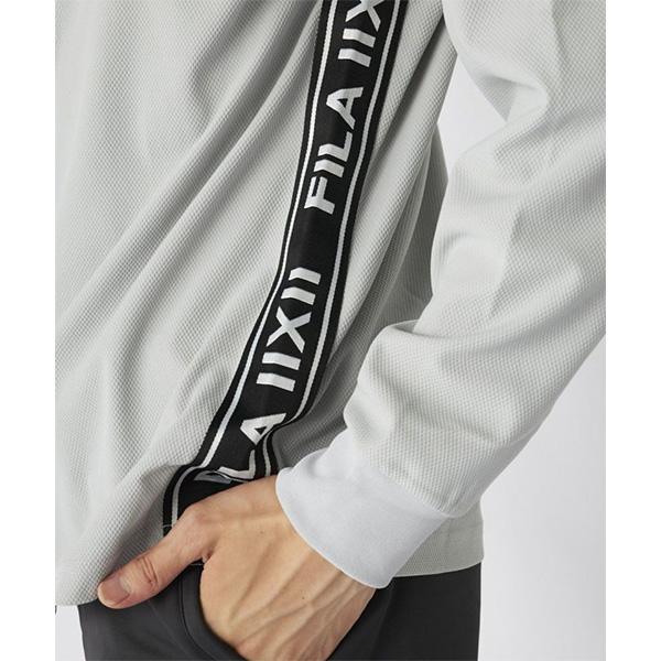 FILA GOLF フィラ ゴルフ 長袖 モックネックシャツ バックプリント