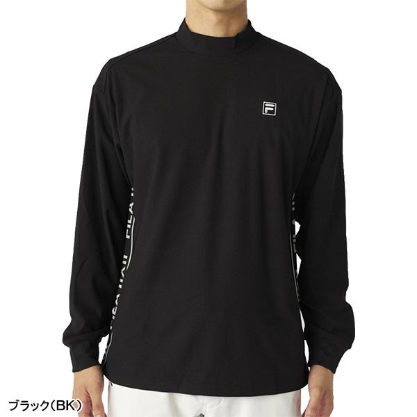 FILA GOLF フィラ ゴルフ 長袖 モックネックシャツ バックプリント