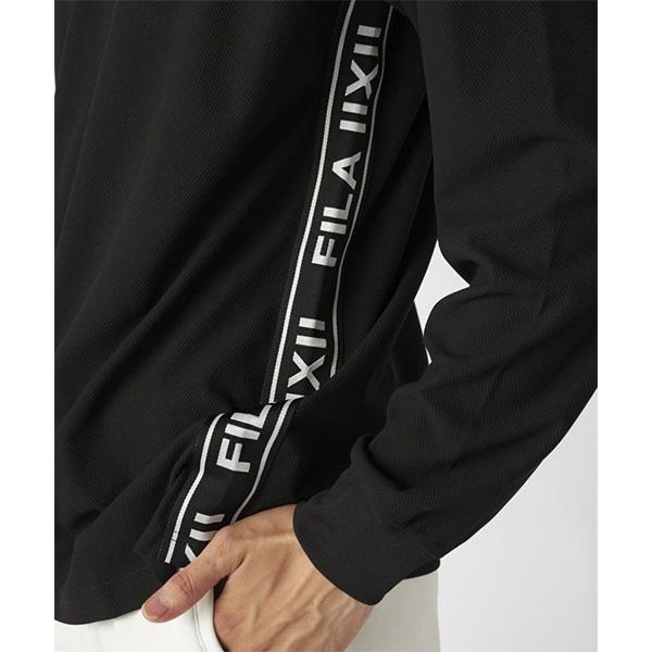 FILA GOLF フィラ ゴルフ 長袖 モックネックシャツ バックプリント