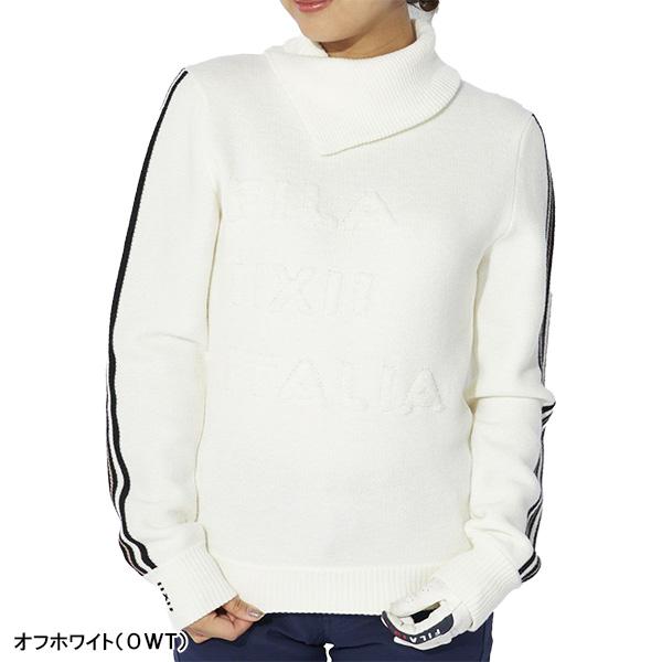FILA GOLF レディース フィラ ゴルフ 長袖 変形ショールカラーニット