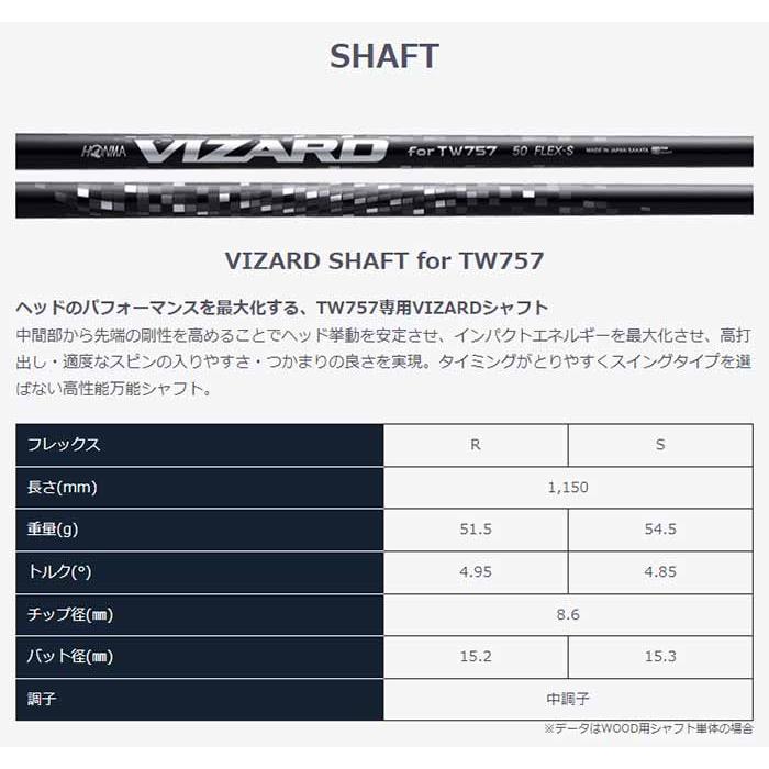 TW757 本間ゴルフ ツアーワールド Type-S ドライバー VIZARD TW757 本間ゴルフ ツアーワールド Type-S ドライバー VIZARD